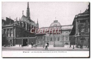 Paris Old Postcard Courthouse and holy chapel