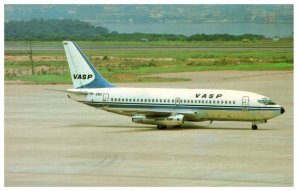 VASP Boeing 737 2A1 State of Para at Rio de Janeiro Brasil Airplane Postcard