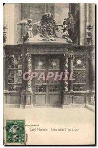Old Postcard Saint Maximin sliding side door of the Choir