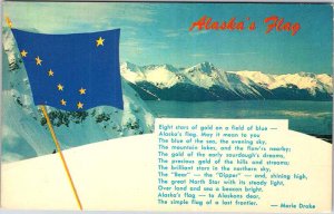 Postcard PATRIOTIC SCENE State of Alaska AK AM9608