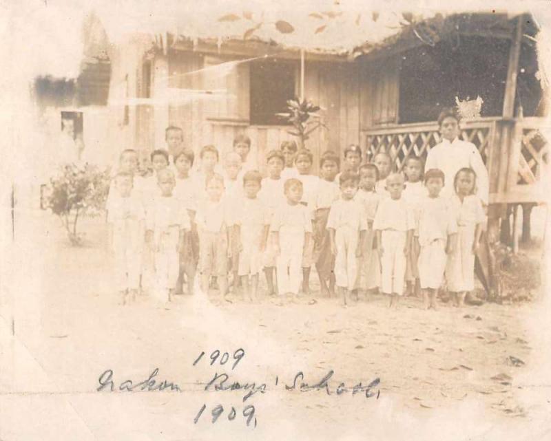 China Boys School 1909 Real Photo Antique Snap Shot Non Postcard Back J76166