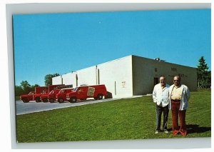 1960s Postcard Menu Meats Inc Ft Wayne Indiana Icelandic Cod Delivery Trucks 