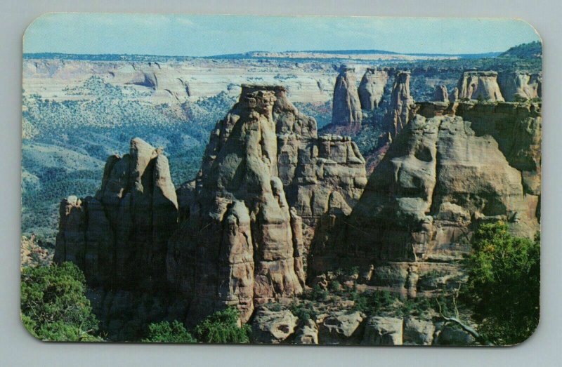 Rock Monoliths National Monument Rim Drive Royal Gorge Colorado CO Postcard