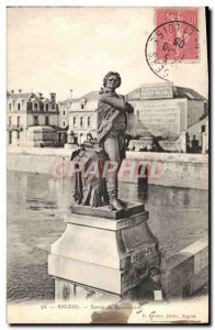 Old Postcard Statue of Beaurepaire Angers