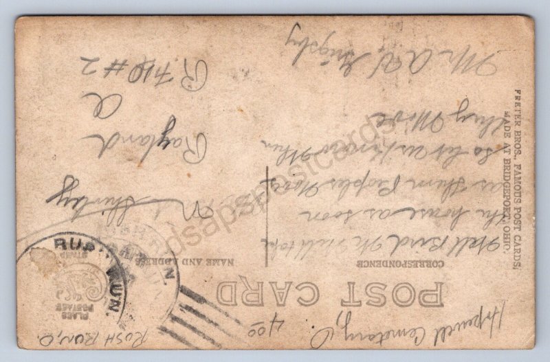 J87/ Rush Run Ohio RPPC Postcard c1910 Cemetery Jefferson Co Freter 295
