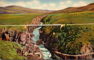 Colorado Sapinero Bridge Over Lake Fork Of Gunnison River Near Gunnison Curteich