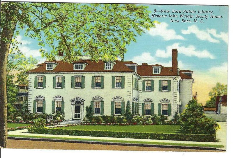 CH191 NC New Bern Public Library John Wright Stanly House Linen