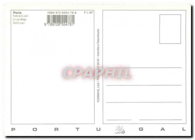 Postcard Modern Bridge Luis Porto Portugal