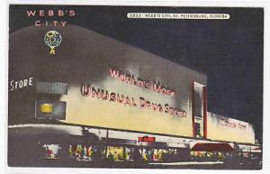 Webb City Drug Store St Petersburg Florida postcard