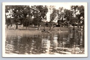 K7/ Sandy Pond New York RPPC Postcard c1950s Cottages  322