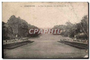Old Postcard Compiegne Parc du Chateau to Fine