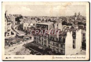 Old Postcard Granville La Potiniere In the background St. Paul