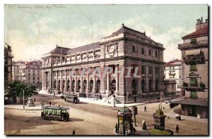 Switzerland Geneve Old Postcard Hotel Post