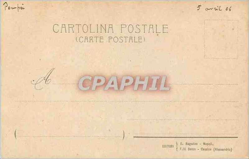 'Old Postcard Pompeii Tempio d''Ercole'
