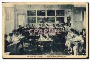 Old Postcard La Bonne Jeanne children to study hall