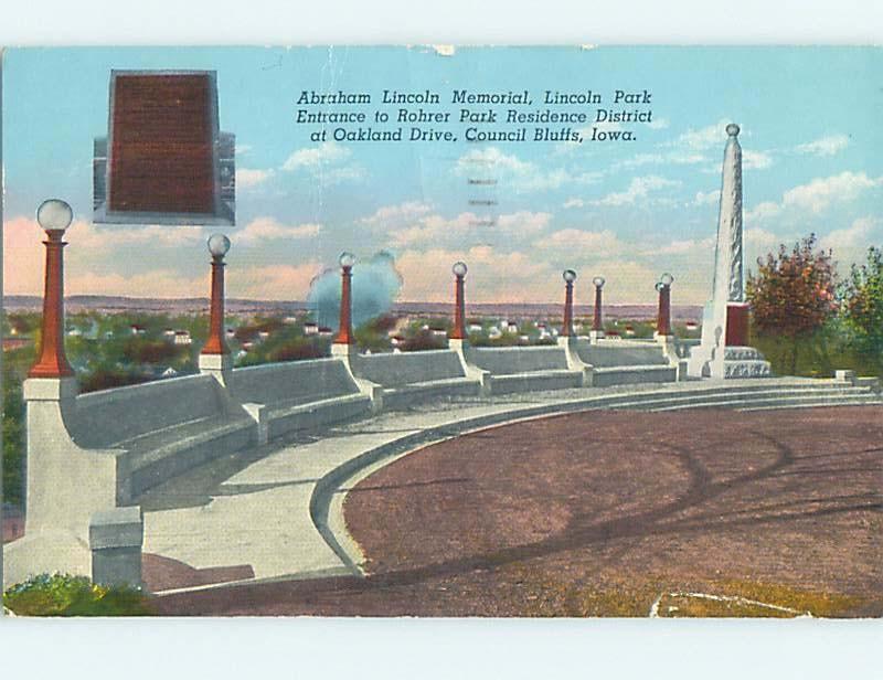 Pre-1980 PARK SCENE Council Bluffs Iowa IA hk6910