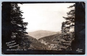 1940-50's RPPC MT MANSFIELD VERMONT FROM THE OCTAGON WINDOW RICHARDSON POSTCARD