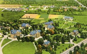 VA - Richmond. Aerial View, Virginia Union University.