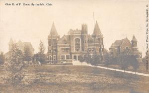 C49/ Springfield Ohio Postcard Real Photo RPPC 1909 Knights of Pythius Home