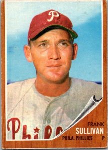 1962 Topps Baseball Card Frank Sullivan Philadelphia Phillies sk1881