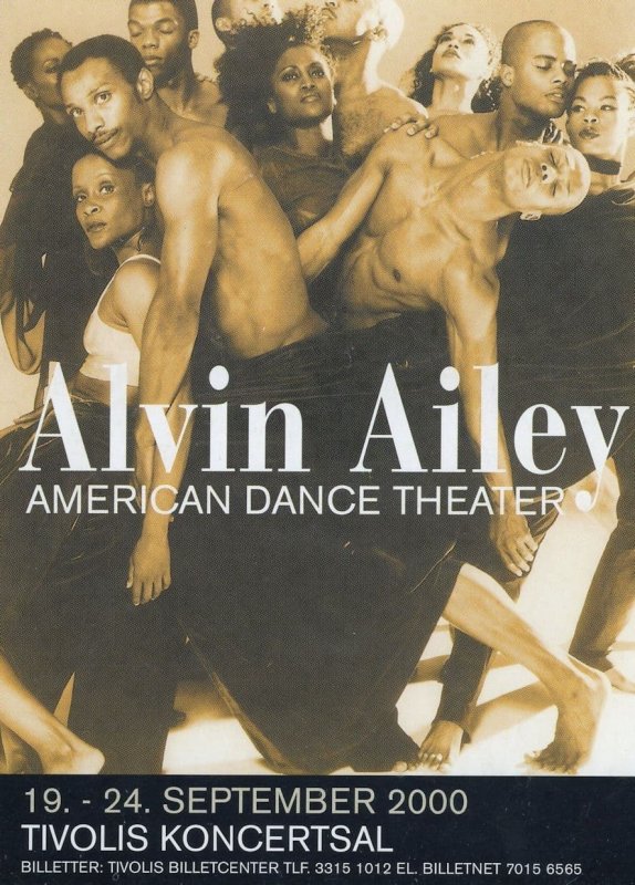 Alvin Ailey American Dance Theatre Denmark Advertising Postcard