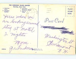 Pre-1980 FOUR VIEWS ON ONE POSTCARD Corning New York NY hr1072