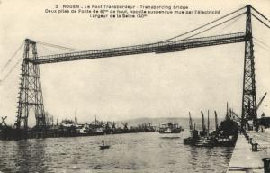 CPA ROUEN - Le Pont Transbordeur - Transborcing bridge - Deux piles (201340)