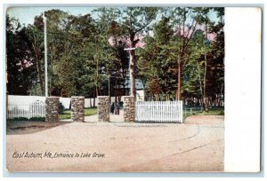 c1905 Entrance To Lake Grove East Auburn Maine ME Unposted Antique Postcard