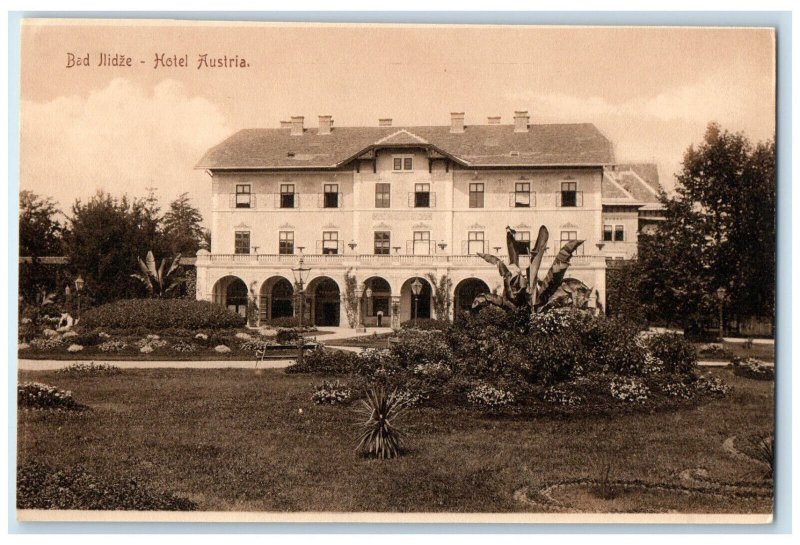 c1910 Hotel Austria Bad Jlidze Bosnia and Herzegovina Posted Antique Postcard