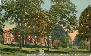 1940s Ohio Marietta Library  Andrews Hall Postcard Scott & Ward 22-11714