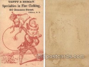 Tefft & Esmay, Fine Clothing Utica NY USA Trade Card Approx Size Inches = 2.7...