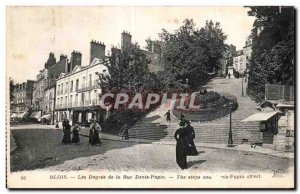 Old Postcard Blois The degree of Denis Papin Street The steps ana Denis Papin...