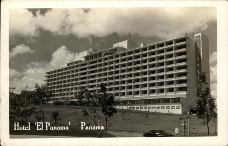 Panama Hotel El Panama Real Photo Vintage Postcard