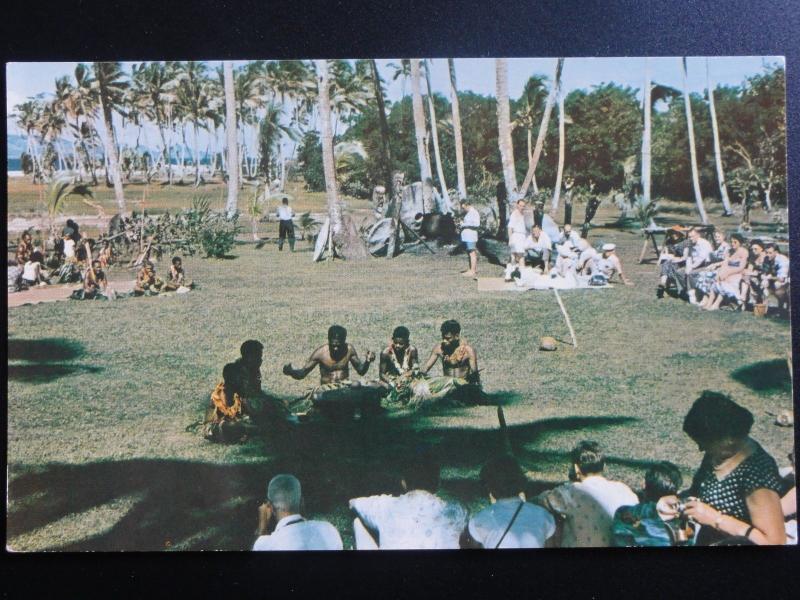 Fiji: Beachcomber Hotel, Deuba, ceremony & Mekes dance - 1950's Old Postcard