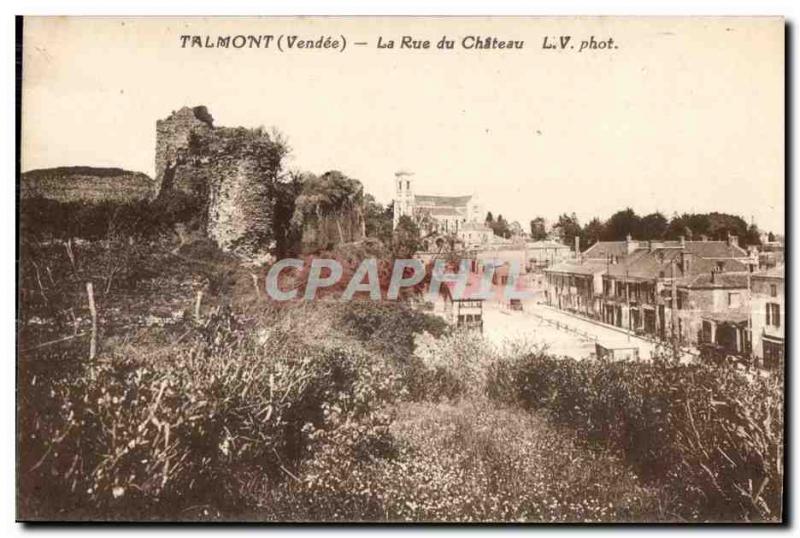 Old Postcard Talmont (Vendee) La Rue du Chateau