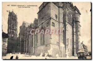 Postcard Old Rodez Cathedrale Overview