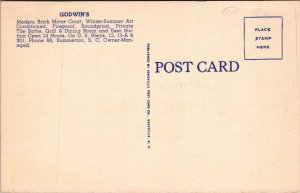 Postcard Godwin's Summerton SC South Carolina