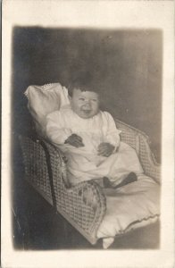 RPPC Sweet Baby Elizabeth Braun 6 mos old Postcard U9