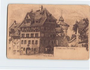 Postcard Dürer-haus, Gruss aus Nürnberg, Germany