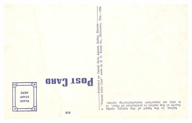 Postcard SKIING SCENE Salina Kansas KS AP8476