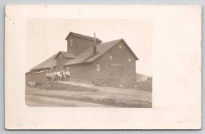 Flour Mill RPPC Man Wagon To Olsen Family Lethbridge Alberta CA Postcard T27