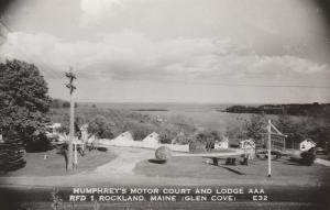 RPPC Humphrey's Motor Court Motel - Rockland, Maine