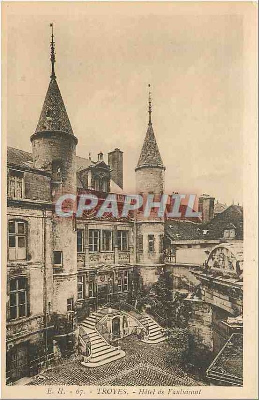 Postcard Old Troyes Hotel Vauluisant