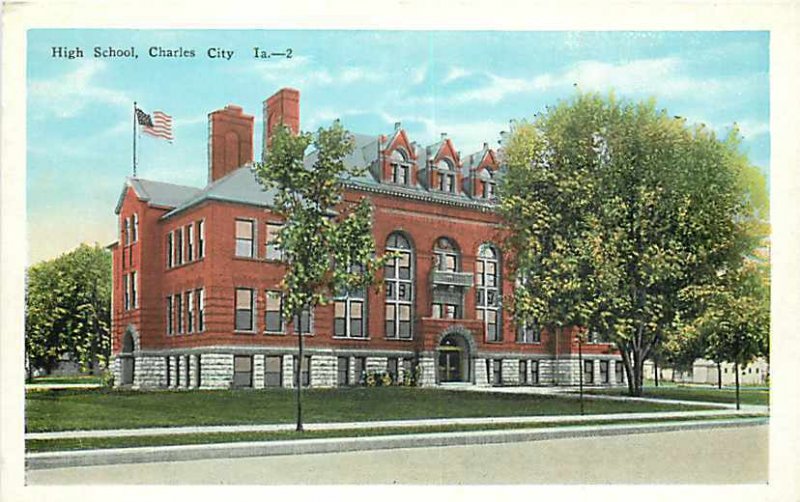 IA, Charles City, Iowa, High School Building, Exterior, Kropp Co No