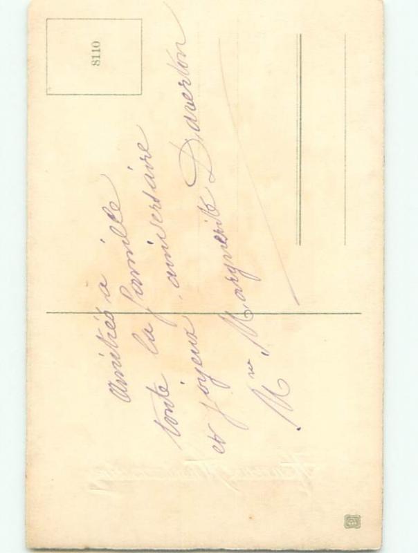 Very Old Foreign Postcard BEAUTIFUL FLOWERS SCENE AA4609