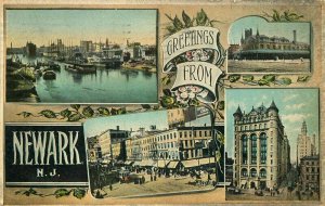 Newark New Jersey Multi View Postcard Temme Company 21-7530