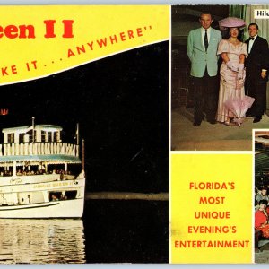 c1960s Fort Lauderdale, FL Jungle Queen II Boat Vaudeville Show Oversized PC 8P