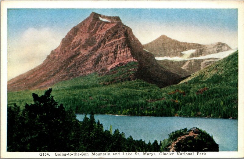 Lot of 4 : Glacier National Park - Logan Pass, Lake , Mountain UNPOSTED POSTCARD