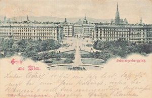 WIEN VIENNA AUSTRIA~SCHWARZENBERGPLATZ~1897 PHOTO POSTCARD