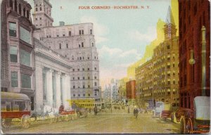 Four Corners Rochester NY New York Comfort Home Monthly Advertising Postcard H50